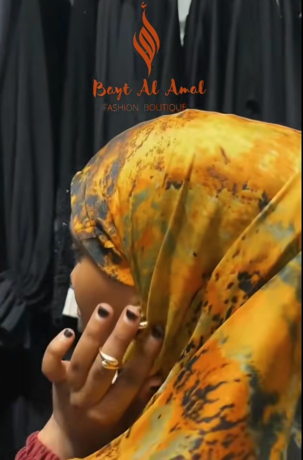 Golden Marble Hijab Scarf